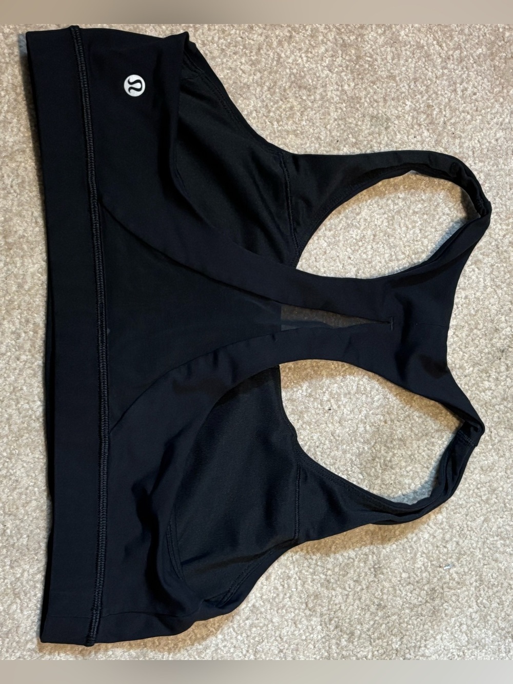 Lululemon Mesh Back womens size 12 Black Sportsbra